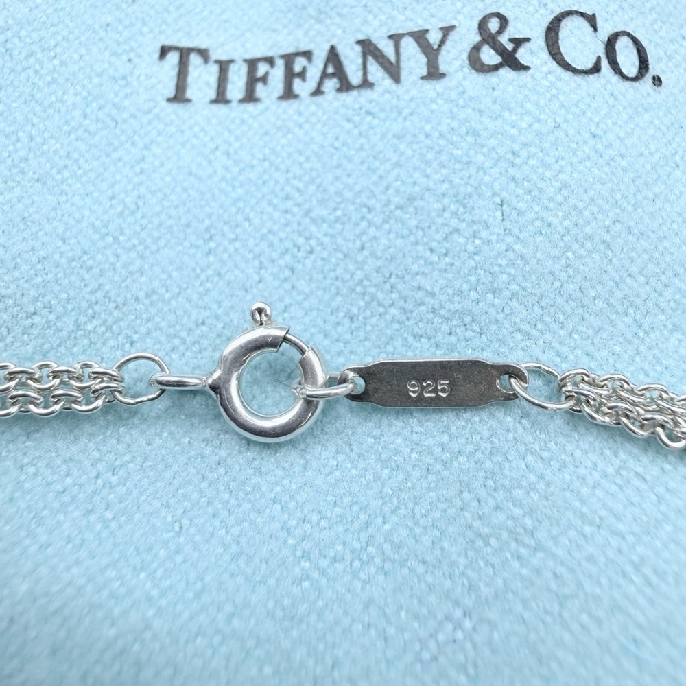 Authenticated Tiffany & Co. Sterling Silver Infinity Pendant Necklace 15.75” - Picture 5 of 6
